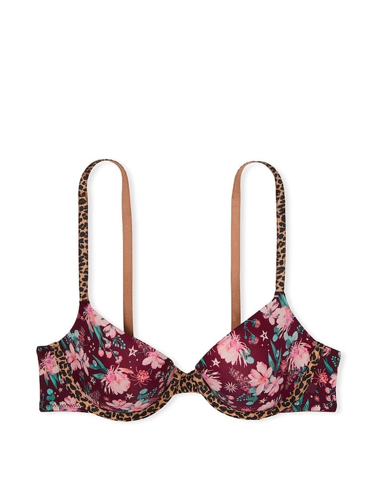 Victoria's Secret Kir Red Animal Floral Smooth Lightly Lined T-Shirt Bra - Image 3 of 3