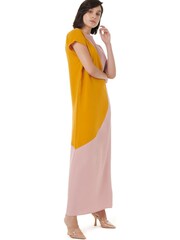 leem Pink Contrast Circle Panel Dress - Image 2 of 5