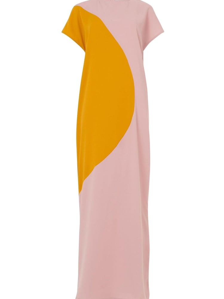 leem Pink Contrast Circle Panel Dress - Image 5 of 5