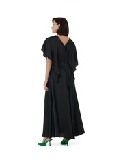 leem Black Frilled Shoulder Back Cord Dress - Image 3 of 5