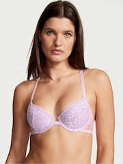 Victoria's Secret Lavender Purple Sexy Tee Front Fastening Lightly Lined Racerback Demi Bra - Image 1 of 2
