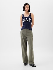 Gap Blue Logo Ribbed Vest - Image 3 of 5