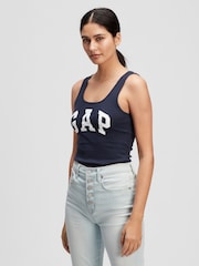 Gap Blue Logo Ribbed Vest - Image 4 of 5