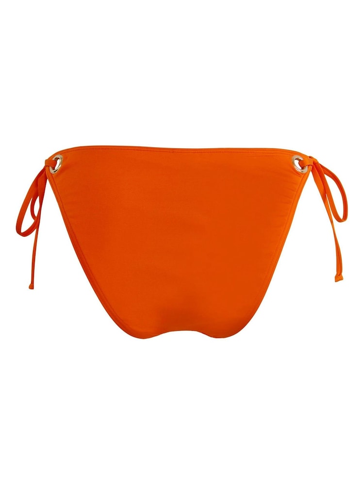 Pour Moi Orange India Recycled Tie Side Bikini Brief - Image 5 of 5