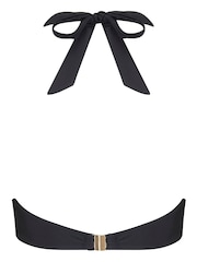 Pour Moi Black India Recycled Longline Underwired Halter Top - Image 5 of 5