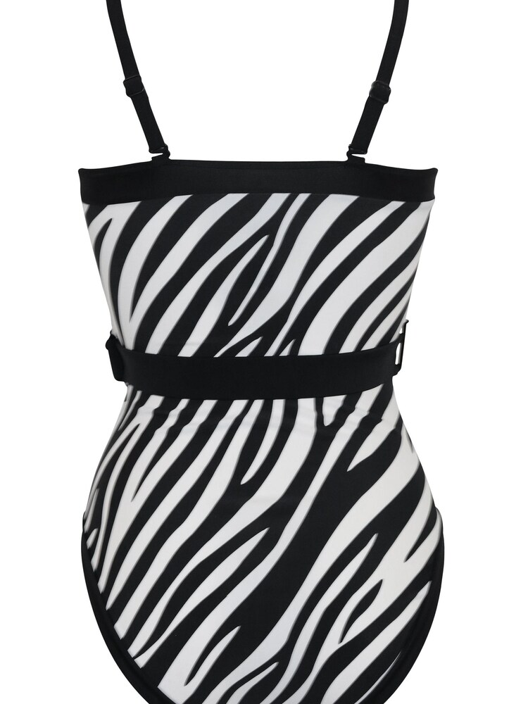 Pour Moi White Removable Straps Belted Control Swimsuit - Image 5 of 5 Pour Moi White Removable Straps Belted Control Swimsuit - Image 5 of 5