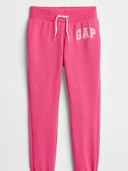 Gap Pink Logo Fleece-Lined Joggers (4-13yrs) - Image 1 of 1