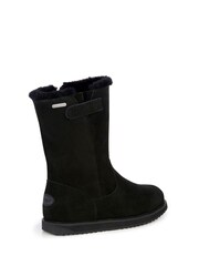 EMU Australia Black Waterproof Suede Calf Boot With Sheepskin Lining - Image 4 of 5