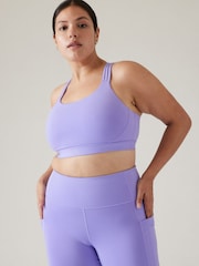 Athleta Purple Train Free Medium Impact Sports Bra - Image 1 of 5