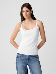 Gap White Fitted Adjustable Strappy Top - Image 4 of 7