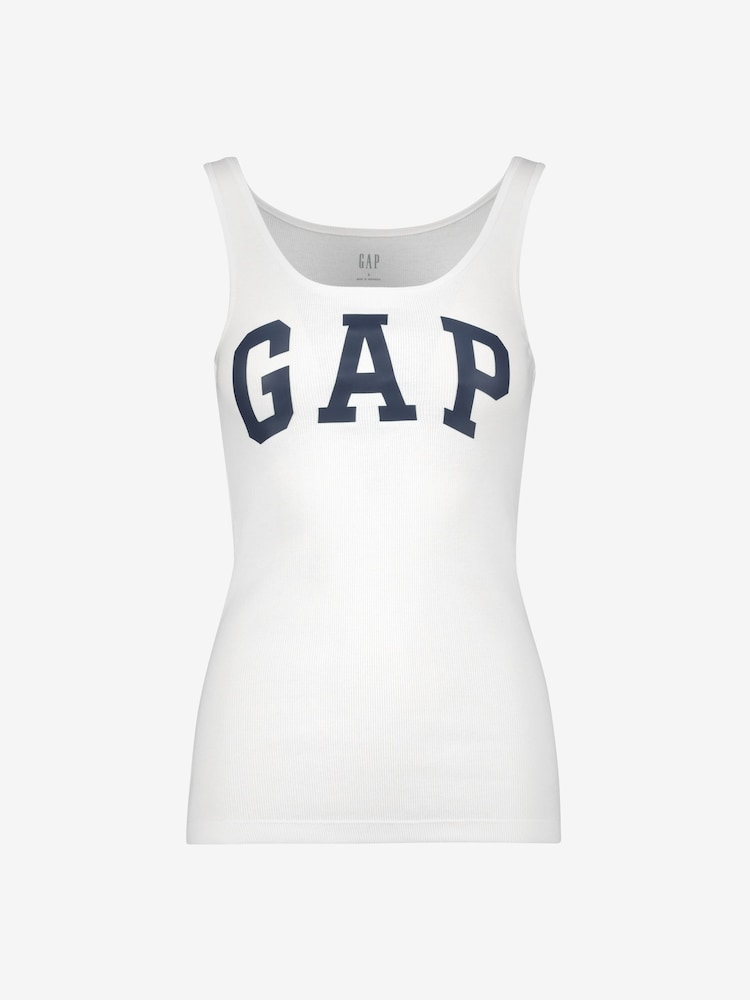 Gap White Logo Ribbed Vest - Image 2 of 2
