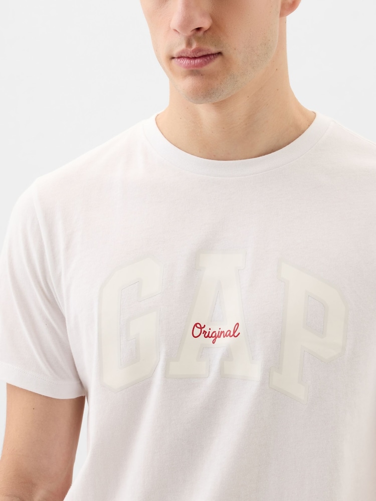 Gap White Logo Short Sleeve Crew Neck T Shirt - Image 1 of 1