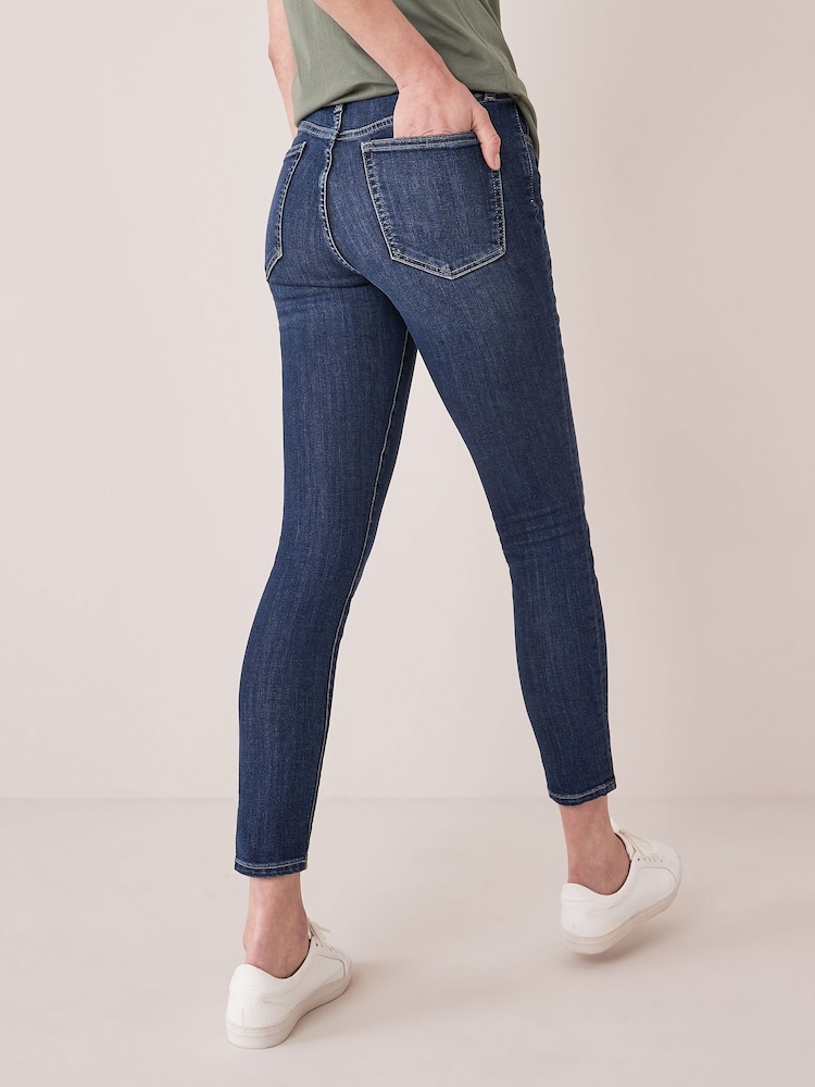 Medium indigoblauw - Gap skinny jeans met stretch en hoge taille - Image 5 of 6
