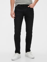 Gap Black Slim Fit Comfort Stretch Tapered Jeans - Image 1 of 3