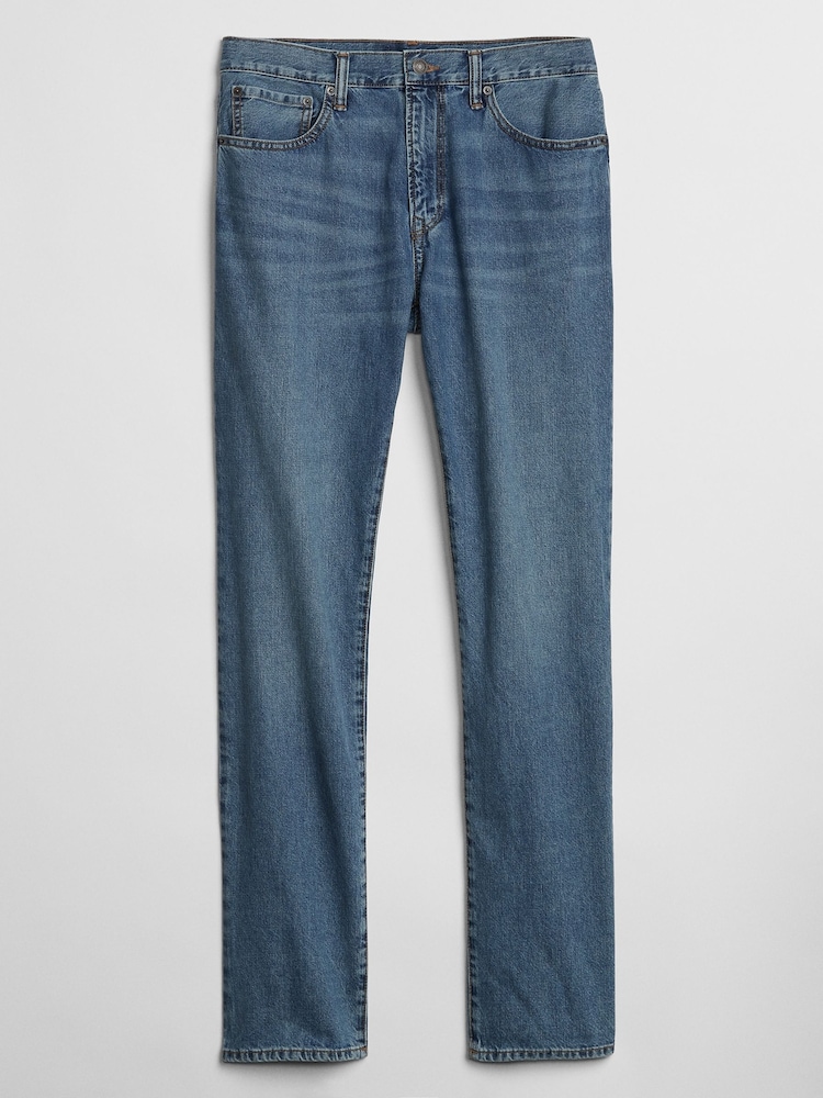 Gap Mid Blue Straight Fit Jeans - Image 3 of 3 Gap Mid Blue Straight Fit Jeans - Image 3 of 3