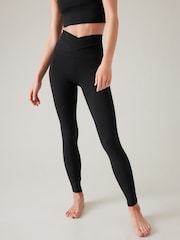 Athleta Black Salutation Stash Wrap Leggings - Image 1 of 4