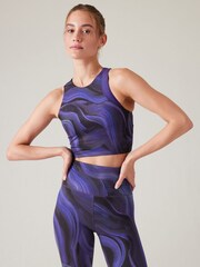 Athleta Purple A-C Cup Conscious Crop Low Impact Sports Bra - Image 1 of 5
