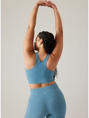 Athleta Blue A-C Cup Conscious Crop Low Impact Sports Bra - Image 2 of 5