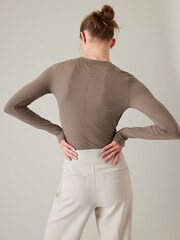 Athleta Brown Ascent Seamless Top - Image 2 of 5