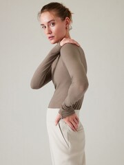 Athleta Brown Ascent Seamless Top - Image 3 of 5