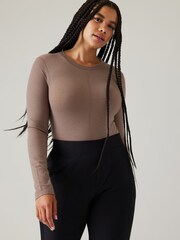 Athleta Brown Ascent Seamless Top - Image 4 of 5