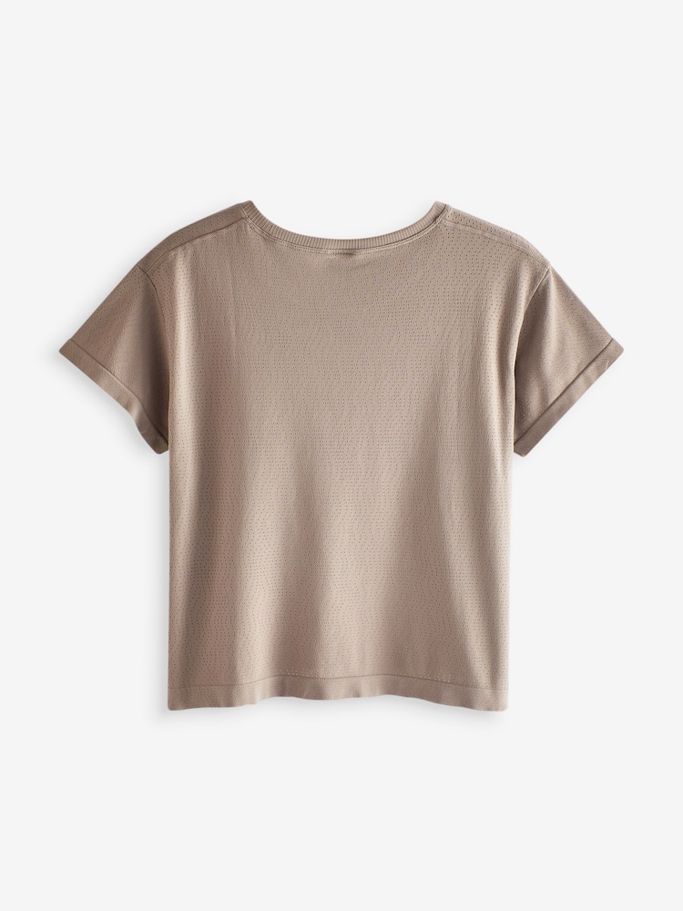 Athleta Brown Ether Seamless Mesh T-Shirt - Image 2 of 9 Athleta Brown Ether Seamless Mesh T-Shirt - Image 2 of 9