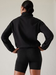 Athleta Black Triumph Hybrid Funnel Neck Sweatshirt - Image 2 of 6