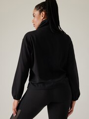 Athleta Black Triumph Hybrid Funnel Neck Sweatshirt - Image 6 of 6