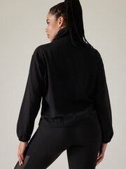 Athleta Black Triumph Hybrid Funnel Neck Sweatshirt - Image 8 of 9