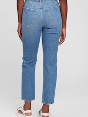 Gap Light Blue High Waisted Cheeky Straight Jeans - Image 2 of 5
