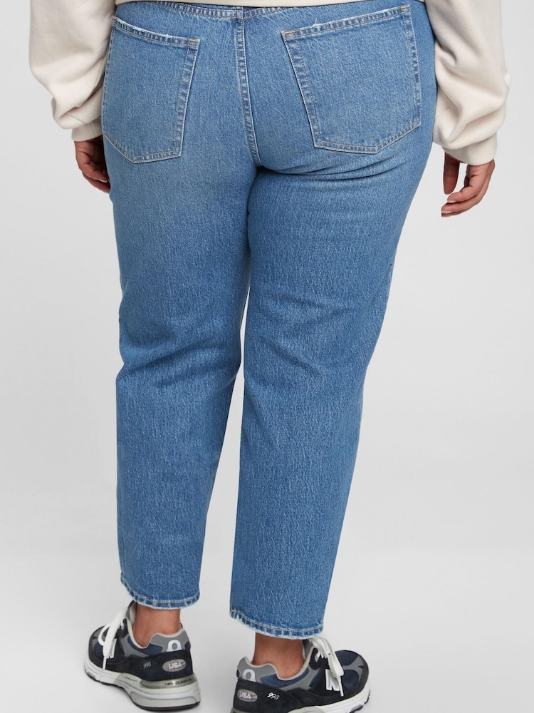 Gap Light Blue High Waisted Cheeky Straight Jeans - Image 5 of 5