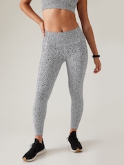 Athleta Black/White Ultimate Stash 7/8 Leggings - Image 1 of 5
