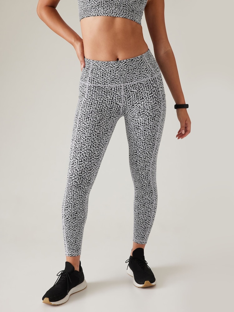 Athleta Black/White Ultimate Stash 7/8 Leggings - Image 1 of 5