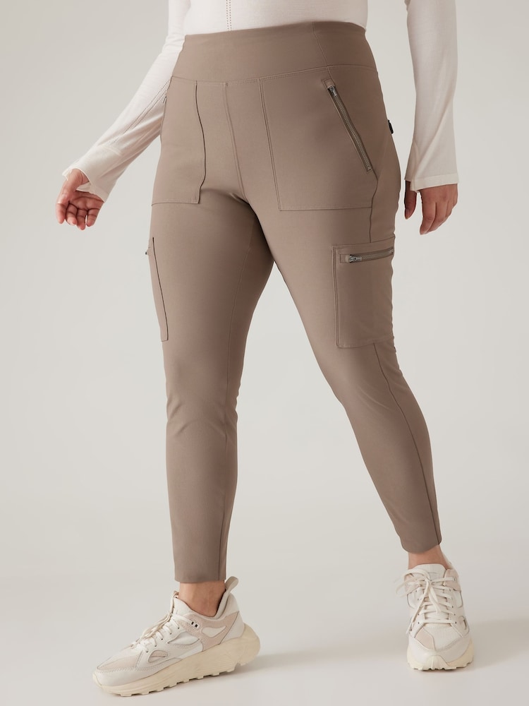 Athleta Beige Headlands Hybrid Cargo Leggings - Image 1 of 5