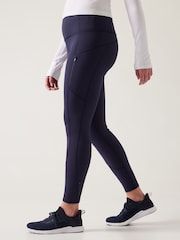 Athleta Navy Blue Rainier High Waisted Pocket Leggings - Image 5 of 6