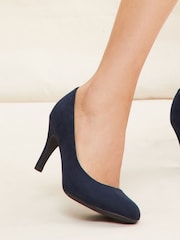 Friends Like These Navy Regular Fit Low Heel Court Shoes - Image 3 of 4