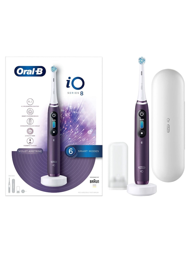 Oral-B iO8 Violet Ametrine Ultimate Clean Electric Toothbrush - Image 1 of 4
