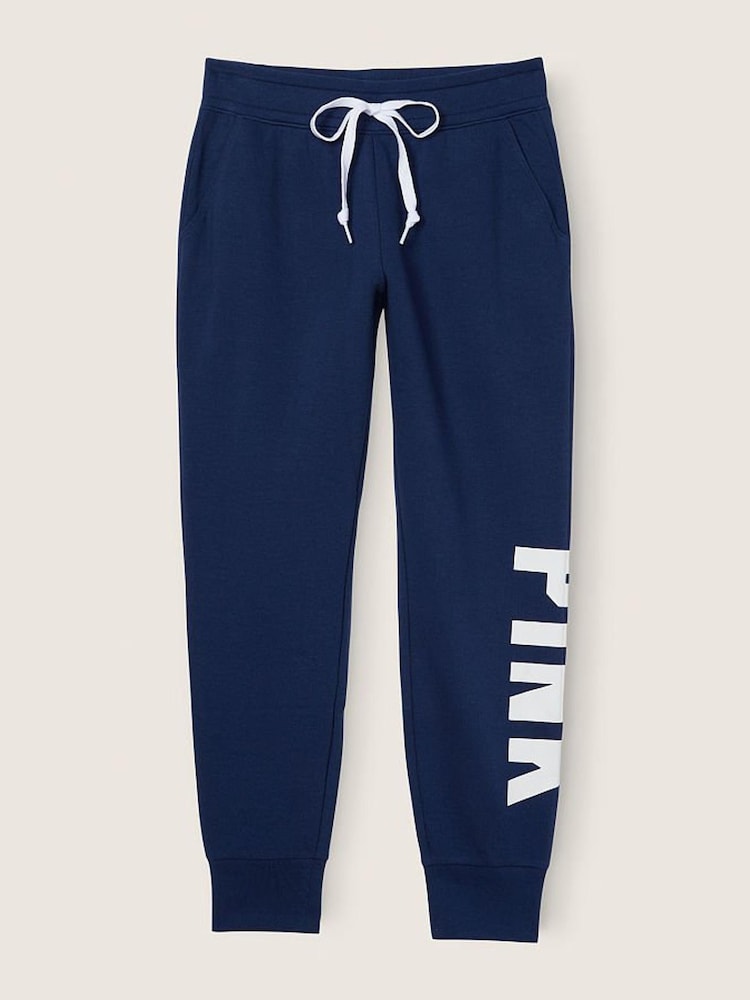 Victoria's Secret PINK Navy Blue Fleece Lounge Jogger - Image 4 of 4 Victoria's Secret PINK Navy Blue Fleece Lounge Jogger - Image 4 of 4