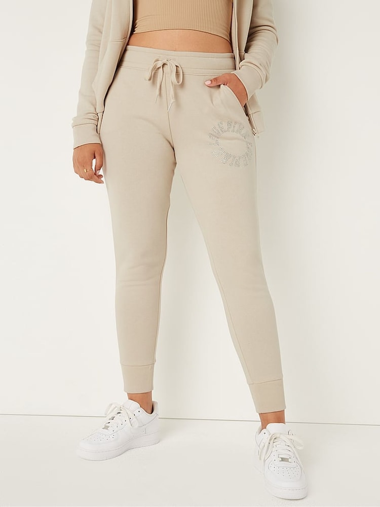 Victoria's Secret PINK Vanilla Bean Shine Cream Fleece Lounge Jogger - Image 1 of 4 Victoria's Secret PINK Vanilla Bean Shine Cream Fleece Lounge Jogger - Image 1 of 4