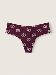 Victoria's Secret PINK Rich Maroon Seal Red No Show Thong Knickers - Image 1 of 1