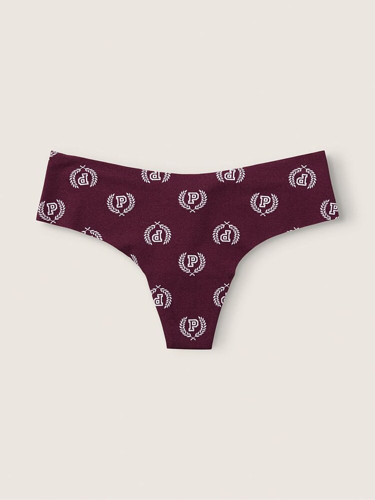 Victoria's Secret PINK Rich Maroon Seal Red No Show Thong Knickers - Image 1 of 1 Victoria's Secret PINK Rich Maroon Seal Red No Show Thong Knickers - Image 1 of 1