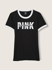 Victoria's Secret PINK Pure Black Short Sleeve T-Shirt - Image 4 of 4