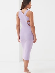4th & Reckless Purple Effie Knitted Midi Dress - Image 4 of 5