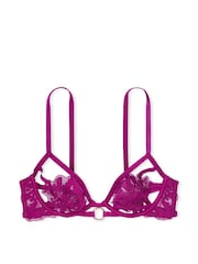 Victoria's Secret Raspberry Cooler Purple Embroidered Unlined Demi Bra - Image 3 of 4