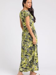 Roman Yellow Tropical Print Jersey Maxi Dress - Image 2 of 4