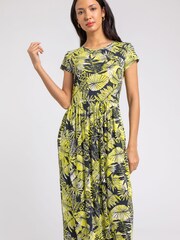 Roman Yellow Tropical Print Jersey Maxi Dress - Image 3 of 4