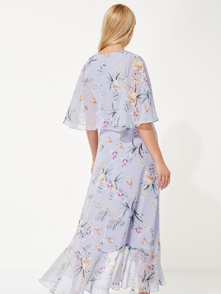 Roman Purple Chiffon Wrap Maxi Dress - Image 2 of 3