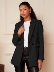 Love & Roses Black Tailored Blazer - Image 1 of 4