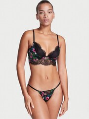Victoria's Secret Moonlit Garden Print Black So Obsessed Unlined Corset Top - Image 3 of 4