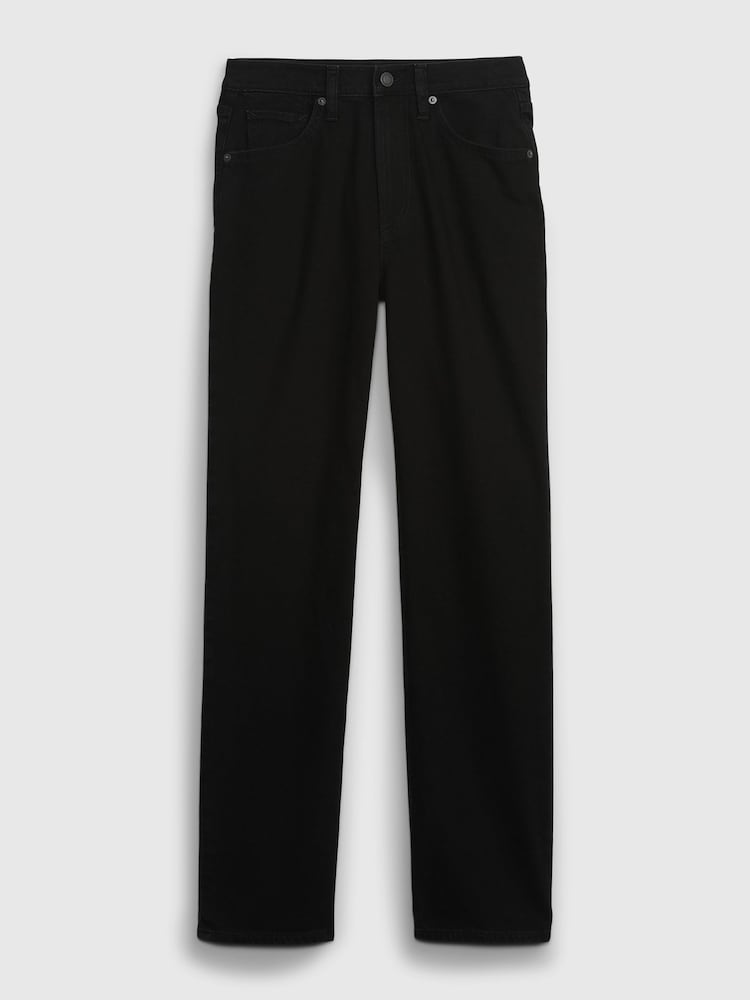 Gap Black High Waisted Straight 90s Loose Jeans - Image 7 of 7